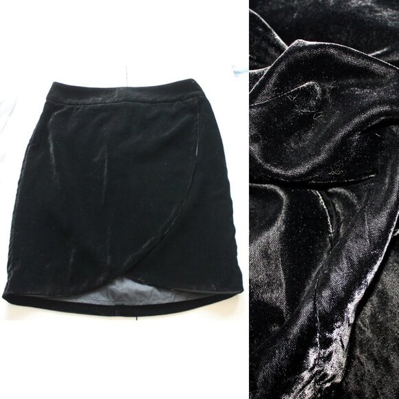 Dalia Collection | Gorgeous Black Velvet Skirt Size 8 | Excellent Condition - Picture 1 of 16